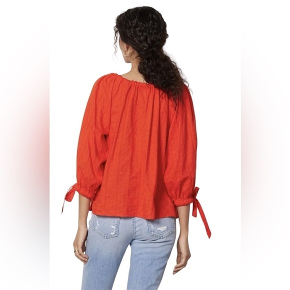 Cleobella Ryan Blouse in Cherry Red Size Medium New - Picture 11 of 16